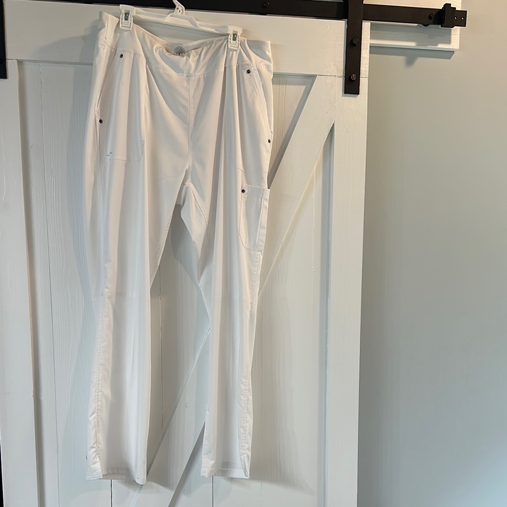 Healing Hands White Cargo Pants Relaxed Fit